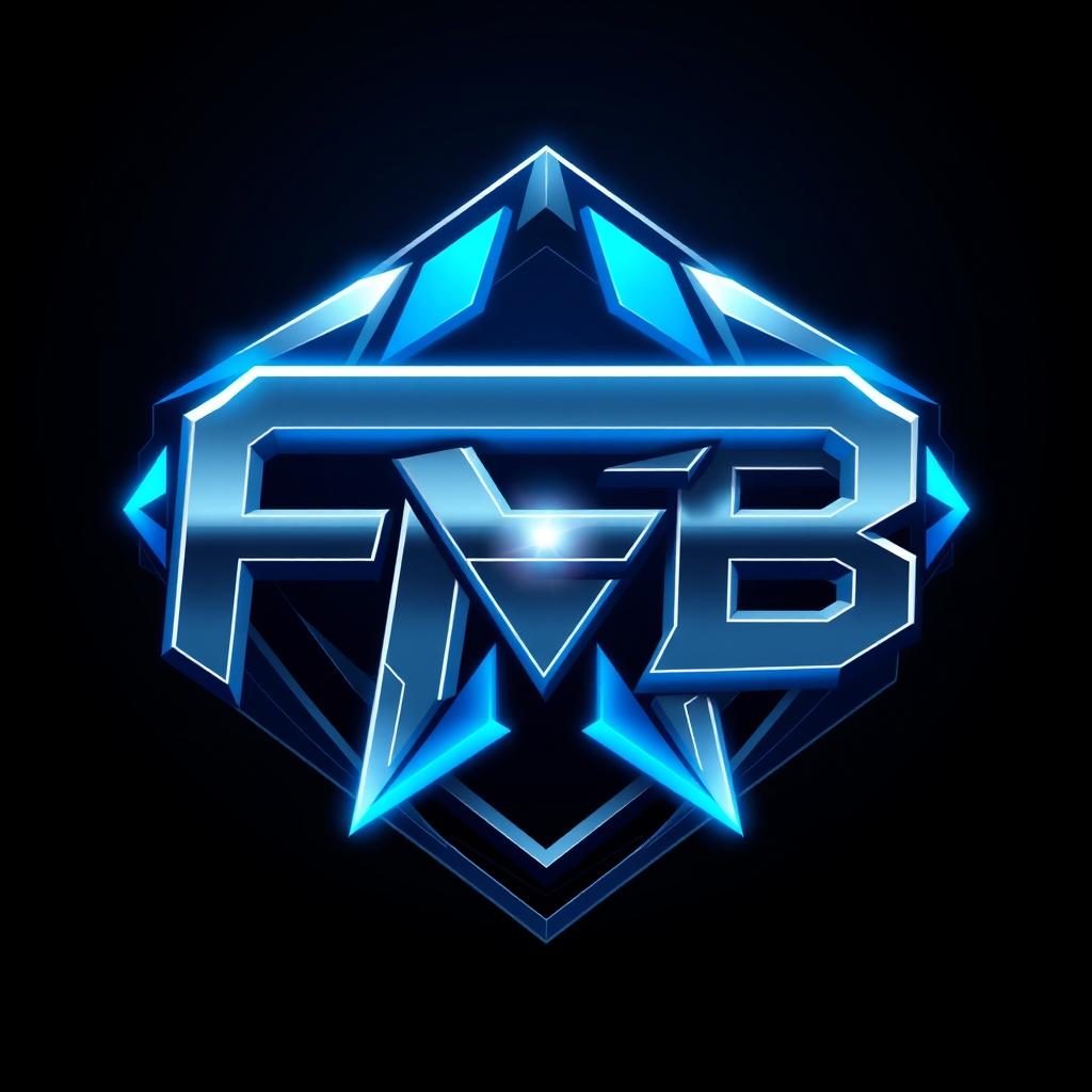 A futuristic and sleek logo design featuring the letters 'FFB'