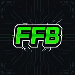 A gamer-style logo design featuring the letters 'FFB'