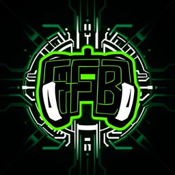 A gamer-style logo design featuring the letters 'FFB'