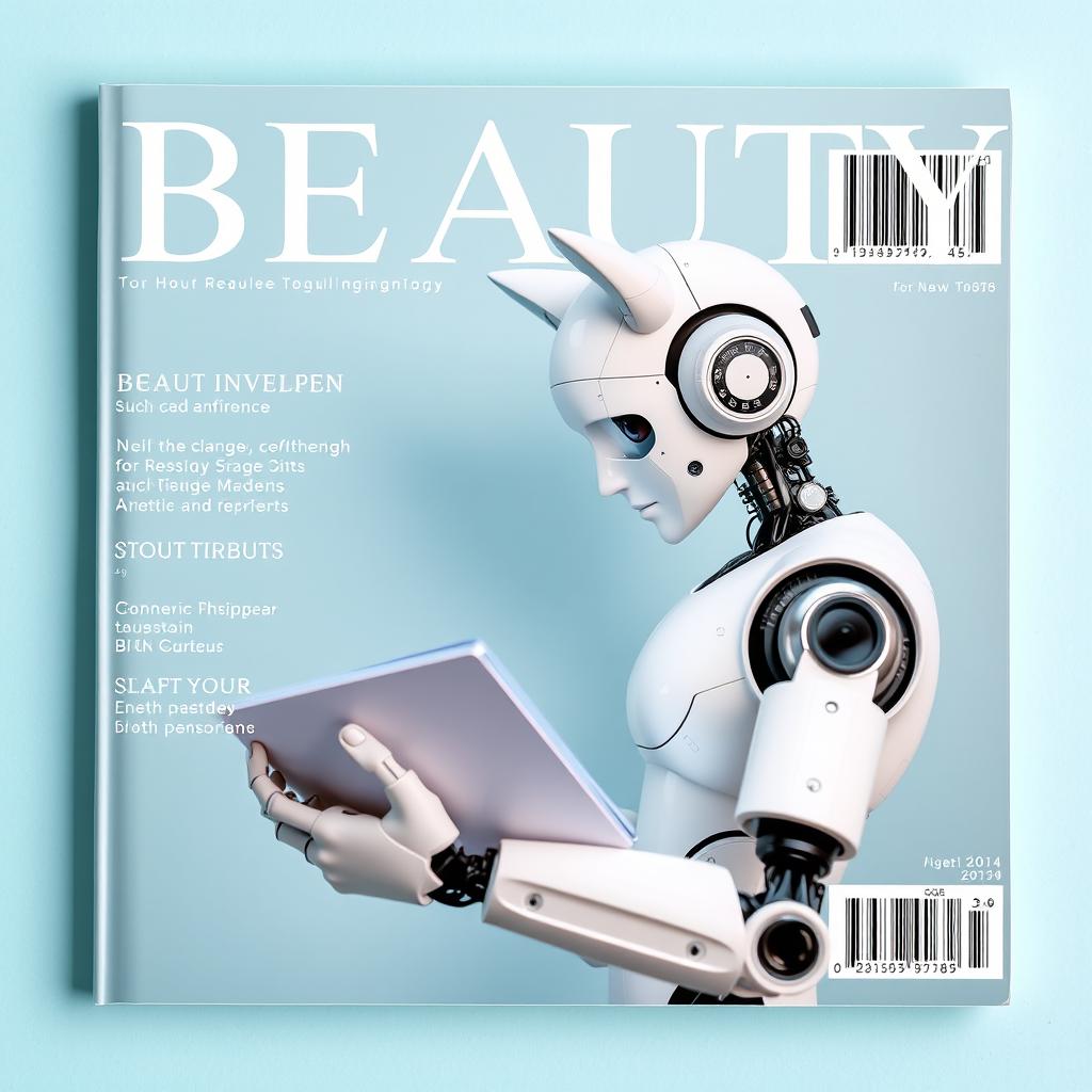 A magazine cover with the title "BEAUTY" at the top