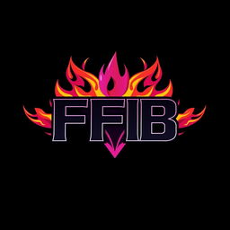 A gamer-style logo for a clan featuring the letters 'FFB', incorporating both feminine and masculine elements