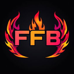 A gamer-style logo for a clan featuring the letters 'FFB', incorporating both feminine and masculine elements