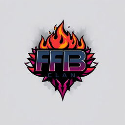 A gamer-style logo for a clan featuring the letters 'FFB', incorporating both feminine and masculine elements