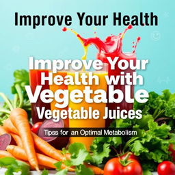 An eye-catching YouTube thumbnail promoting health improvement through vegetable juices