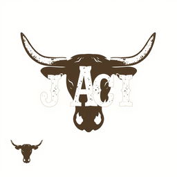 A cattle brand design featuring the initials JACI