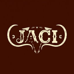 A cattle brand design featuring the initials JACI