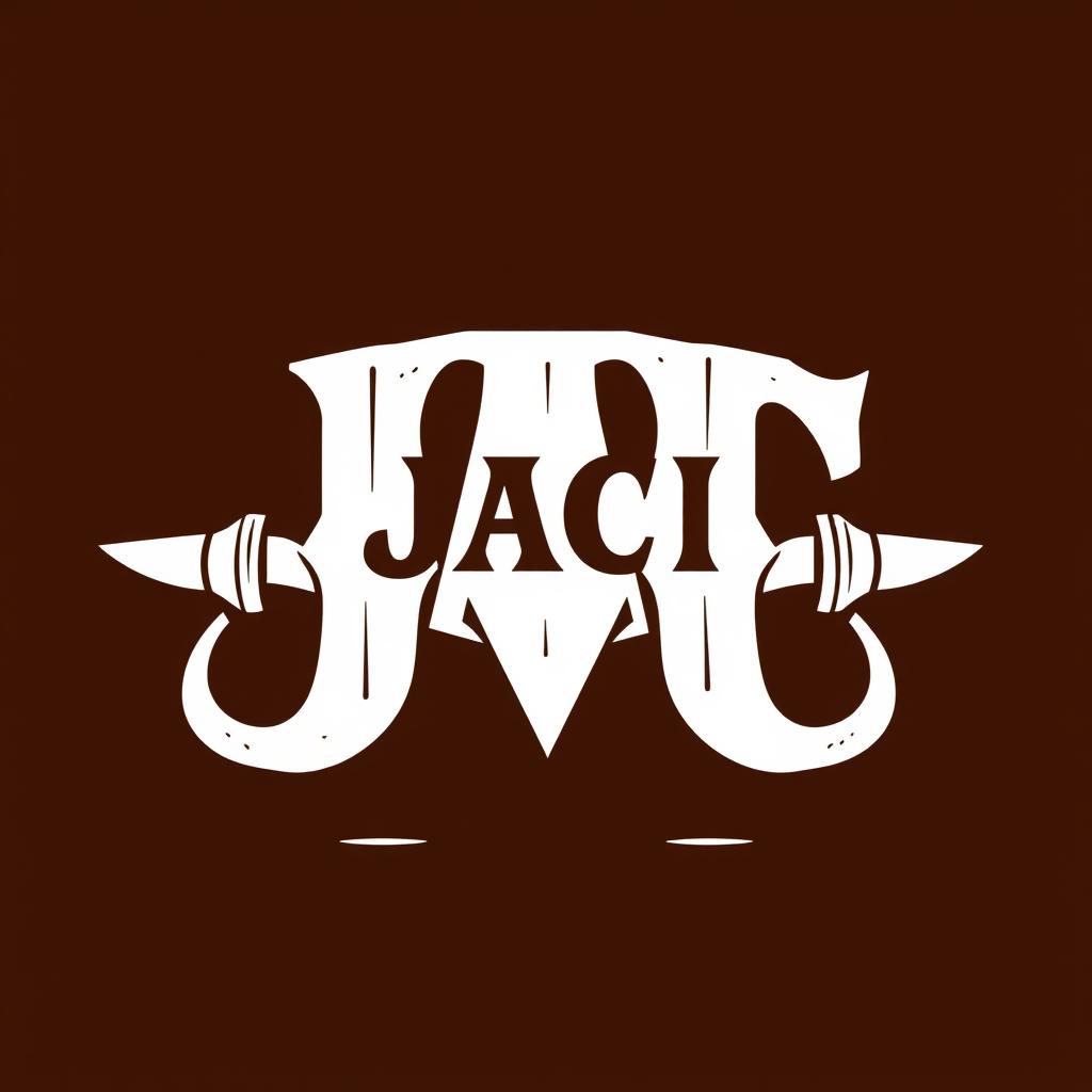 A traditional cattle brand design using the initials JACI