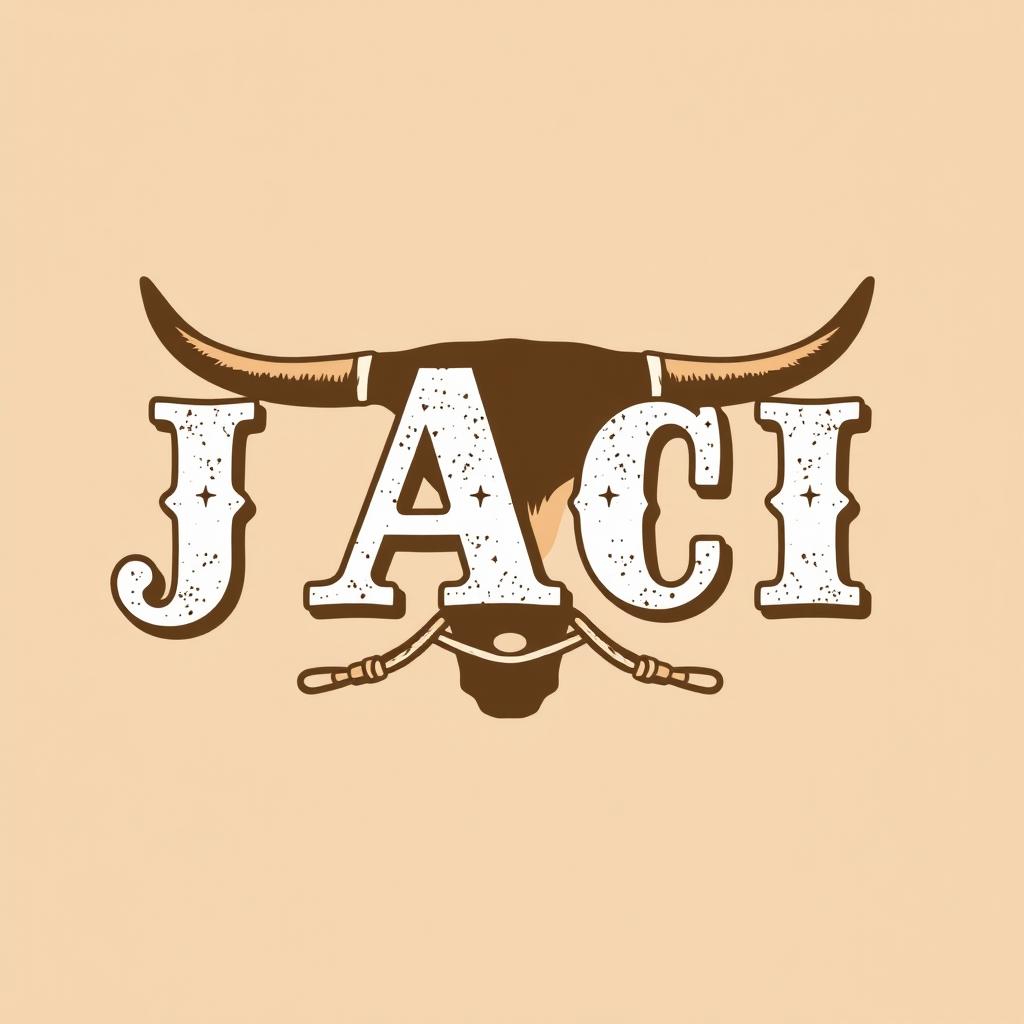 A traditional cattle brand design using the initials JACI