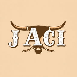 A traditional cattle brand design using the initials JACI