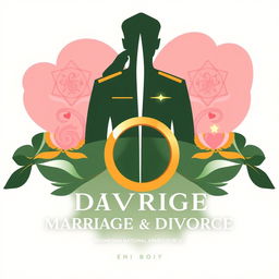 A book cover design illustrating the dynamics of marriage and divorce within the life of the Indonesian National Armed Forces (TNI)