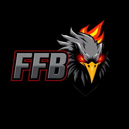 A striking gamer logo featuring the letters 'FFB' alongside a majestic eagle with fiery eyes