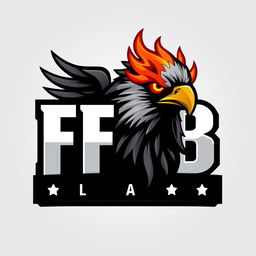 A striking gamer logo featuring the letters 'FFB' alongside a majestic eagle with fiery eyes