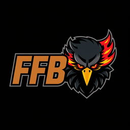 A striking gamer logo featuring the letters 'FFB' alongside a majestic eagle with fiery eyes