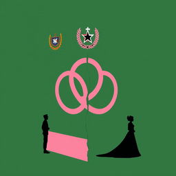 A book cover design without text, illustrating the dynamics of marriage and divorce within the Indonesian National Armed Forces (TNI)