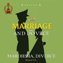 Book cover design illustrating the dynamics of marriage and divorce within the Indonesian Army (TNI AD)