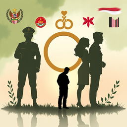 Illustration depicting the dynamics of marriage and divorce within the Indonesian Army (TNI AD)