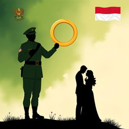 Illustration depicting the dynamics of marriage and divorce within the Indonesian Army (TNI AD)