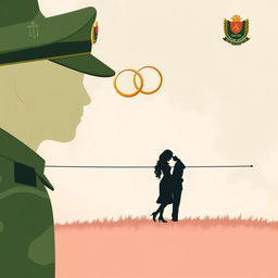 Illustration depicting the dynamics of marriage and divorce within the Indonesian Army (TNI Angkatan Darat)