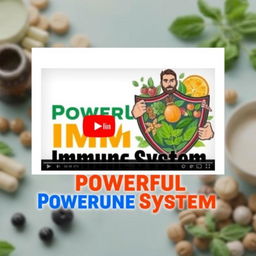 YouTube thumbnail for a video titled 'Powerful Immune System: Natural Techniques and Supplements that Work