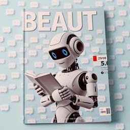 A realistic magazine cover with the large title 'BEAUTY' prominently displayed at the top