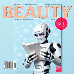 A realistic magazine cover with the large title 'BEAUTY' prominently displayed at the top