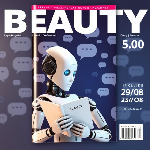 A realistic magazine cover with the large title "BEAUTY" at the top