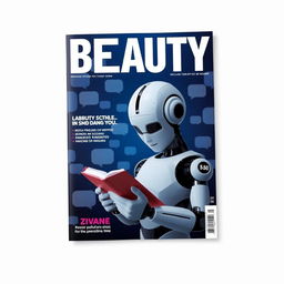 A realistic magazine cover with the large title "BEAUTY" at the top