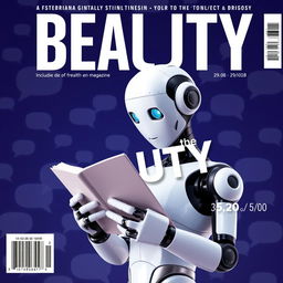 A realistic magazine cover with the large title "BEAUTY" at the top