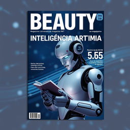 An Ultrarrealistic image featuring the word 'BEAUTY' displayed prominently at the top, set against a dark blue background filled with faint lines representing conversation, blurred and abstract