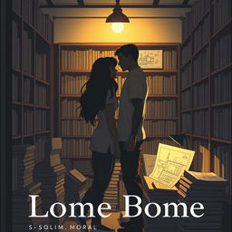 The cover shows the silhouette of two characters inside a bookstore, illuminated by the soft light of a reading lamp