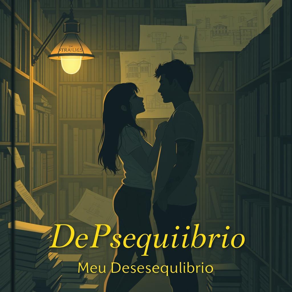 The cover shows the silhouette of two characters inside a bookstore, illuminated by the soft light of a reading lamp