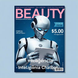 A large magazine cover design with the title 'BEAUTY' prominently displayed at the top