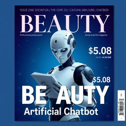 A large magazine cover design with the title 'BEAUTY' prominently displayed at the top