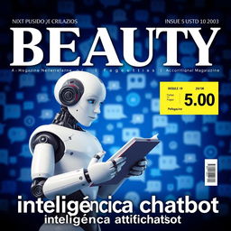 A realistic magazine cover featuring the word 'BEAUTY' in large letters at the top