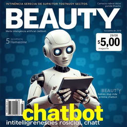 A realistic magazine cover featuring the word 'BEAUTY' in large letters at the top