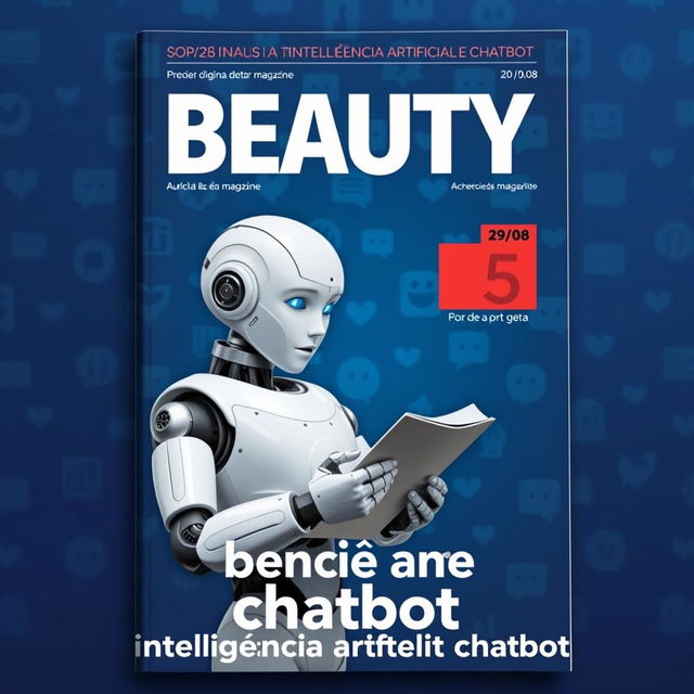 A realistic magazine cover featuring the word 'BEAUTY' in large letters at the top