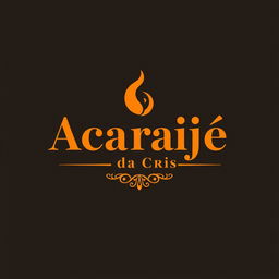 A professional and beautifully designed logo for a restaurant that specializes in selling acarajé