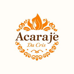 A professional and beautifully designed logo for a restaurant that specializes in selling acarajé