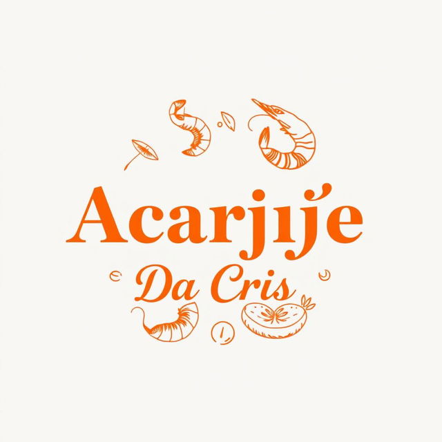 A professional and beautifully designed logo for a restaurant that specializes in selling acarajé