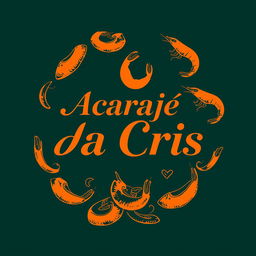 A professional and beautifully designed logo for a restaurant that specializes in selling acarajé