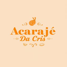 A professional and beautifully designed logo for a restaurant that specializes in selling acarajé