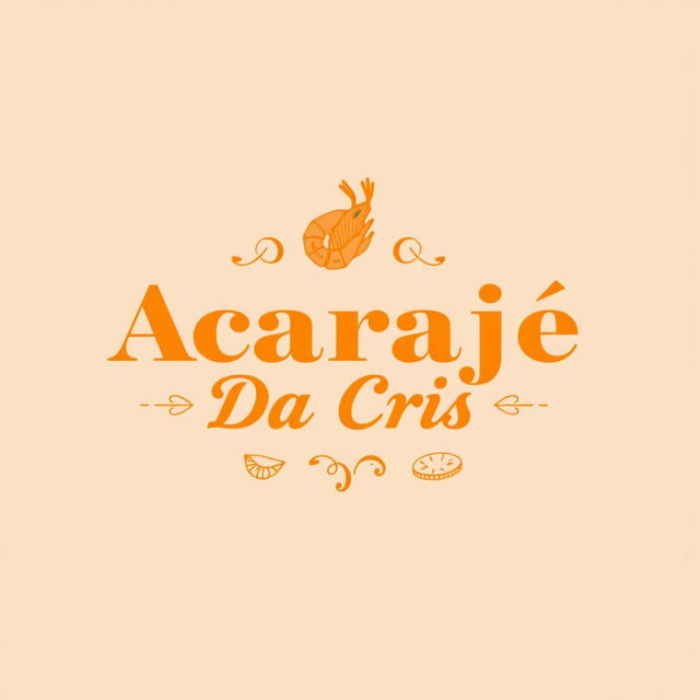 A professional and beautifully designed logo for a restaurant that specializes in selling acarajé