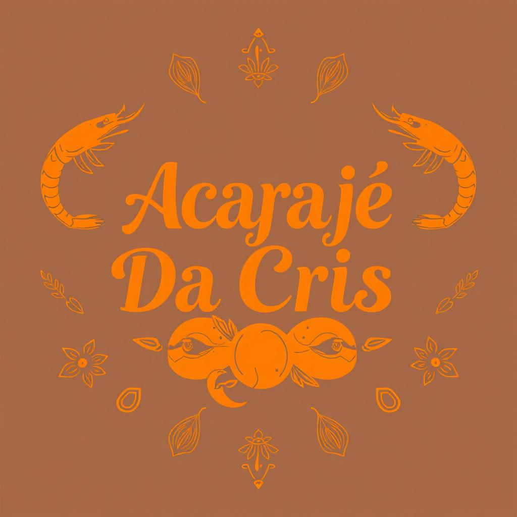 A professional and beautifully designed logo for a restaurant that specializes in selling acarajé