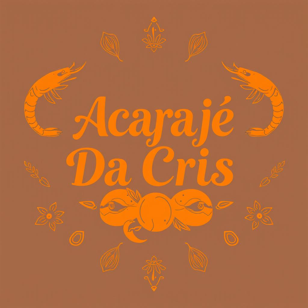 A professional and beautifully designed logo for a restaurant that specializes in selling acarajé