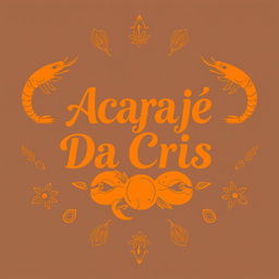 A professional and beautifully designed logo for a restaurant that specializes in selling acarajé