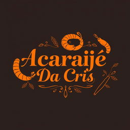 A professional and beautifully designed logo for a restaurant that specializes in selling acarajé