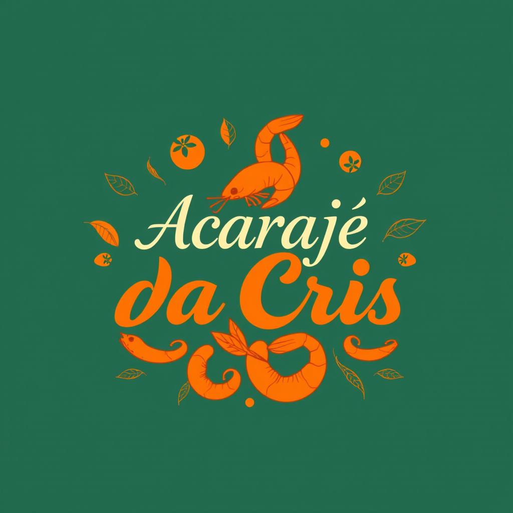 A professional and beautifully designed logo for a restaurant that specializes in selling acarajé