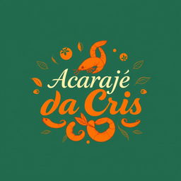 A professional and beautifully designed logo for a restaurant that specializes in selling acarajé