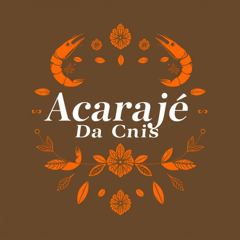 A professional and beautifully designed logo for a restaurant that specializes in selling acarajé