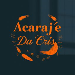 A professional and beautifully designed logo for a restaurant that specializes in selling acarajé